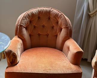 Pair in orange velvet