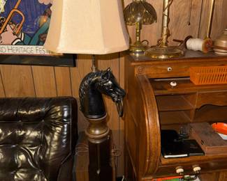 Horse head floor lamp