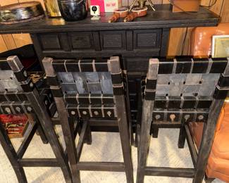 Vintage bar w/4 stools