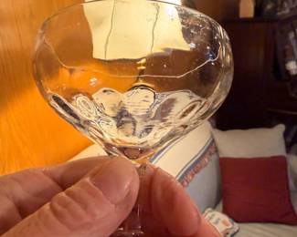 Dainty sorbet footed glass cups