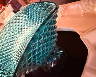 Odd green Fenton bowl