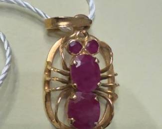 Gold and Ruby pendant