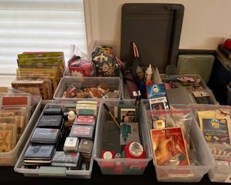 Card making supplies. Stamps, ink, paper….etc.
