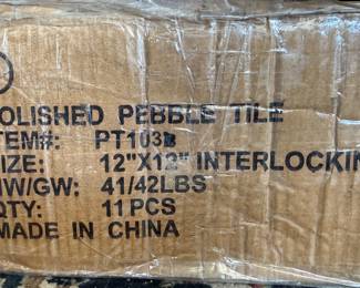 We have multiple boxes still factory sealed of this beautiful interlocking pebble tile
