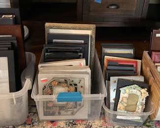 Large assortment of picture frames