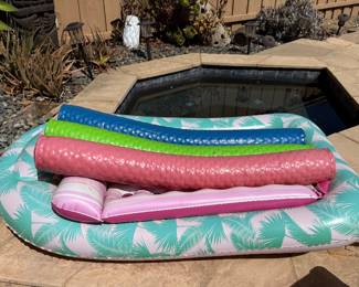 Assorted pool floats
