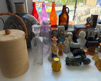 Asst. Barware and vintage Avon