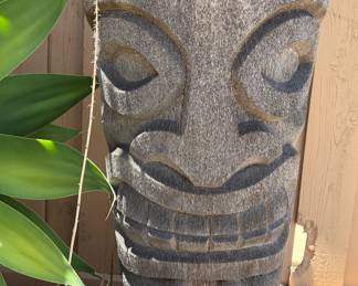 Carved Palm wood Tiki