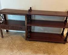 Shelf units two small wood