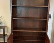 Shelving Unit Large with 2 doors brown wood