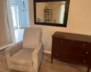 Chair white Mirror Chest of Drawers