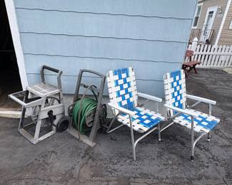 Garden Hose Caddies & Lawn Chairs