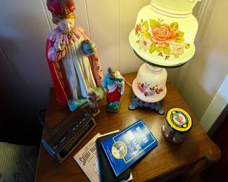 Religious Items & Hurricane Lamps