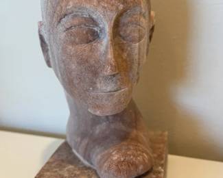 Carved Stone Bust