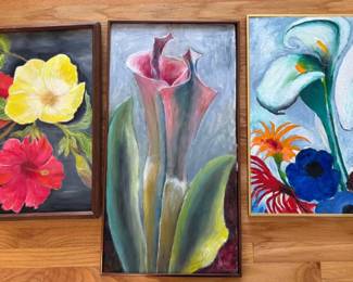 Calla Lillies Hibiscus Paintings