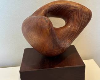 Carved Wood Abstract Sculpture
