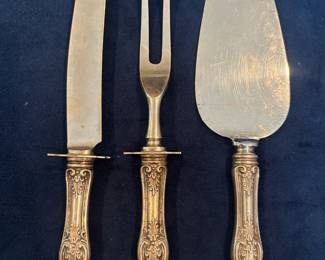 Sterling Silver Carving Knife Fork and Pie Server
