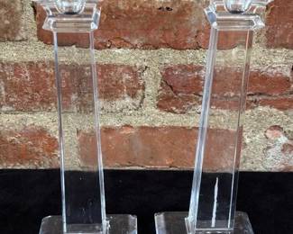 Tiffany Co Crystal Candle Holders
