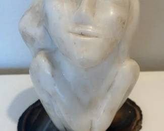 Stone Female Face Sculpture