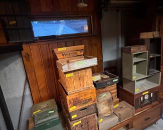 Wooden crates and boxes