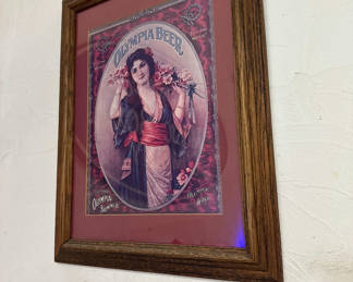 Lot 27: Framed Olympia Beer Advertising Poster