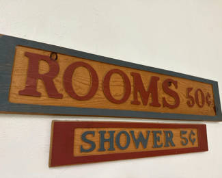 Lot 3: Vintage Motel Room and Shower Signs