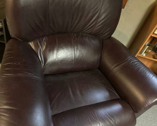 Lot 219: Leather La-Z-Boy Recliner Chair