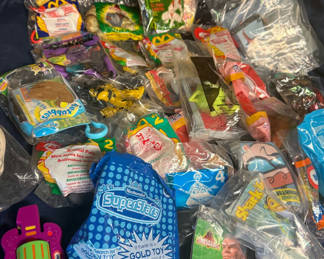 Lot 261: Assorted Toy Figures and Memorabilia in Bags