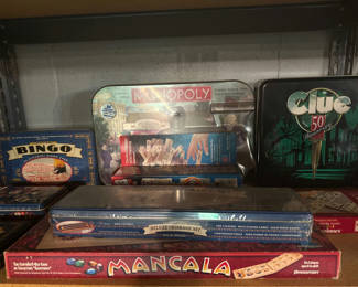 Lot 265: Assorted metal tin board games and game sets
