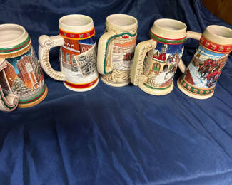Lot 232: Budweiser Holiday Stein Collection