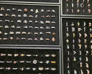 Part of the hundreds of Sterling rings priced at $20