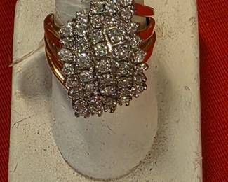 Gorgeous 14K and Diamonds ring. One of more than 40 Diamond rings in this sale.