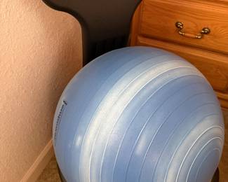 Exercise ball chair