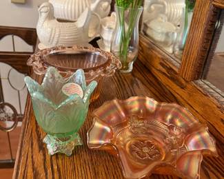 Fenton and carnival glass