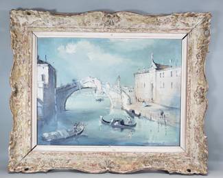 149 Lot 39 Signed Roderic Montagu oil on canvas painting