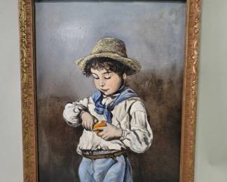 137 Lot 238 Signed J. Sloan oil painting on board