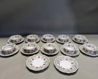 576 Lot 450 Group of Imperial crown china porcelain cups and