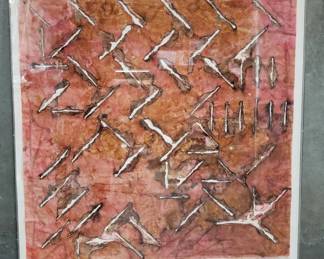 291 Lot 187 Abstract mixed media wall decoration
