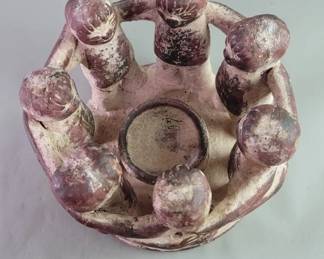 621 Lot 604 Vintage terracotta sculpture candle holder