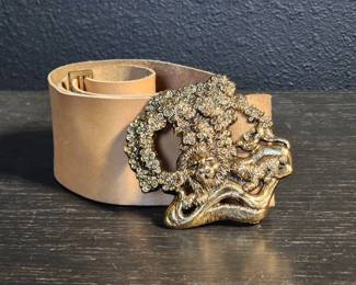460 Lot 368h 1971 Buxton Lion and Lamb buckle and suede belt
