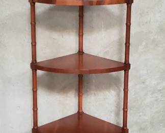 272 Lot 145 Vintage walnut veneer corner shelf