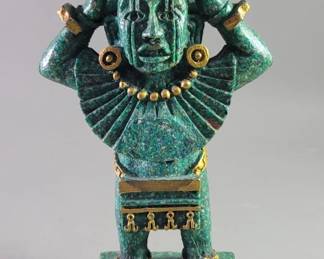 637 Lot 620 Vintage Mexican composite Xipe Totec sculpture