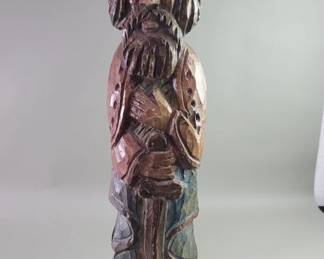 631 Lot 614 Carved wood Santo