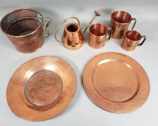 506 Lot 398 Group of vintage copperware