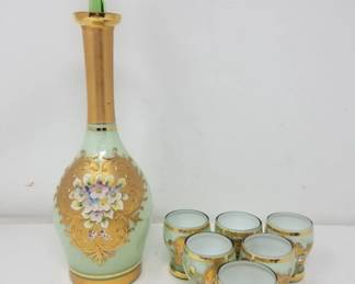 583 Lot 459 Venetian Murano glass decanter set