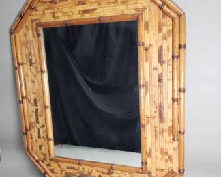 287 Lot 177 Bamboo framed mirror