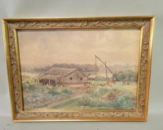 318 Lot 240 Signed Mrs. D. Gelwicks. Watercolor