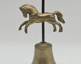 589 Lot 462h Vintage brass carousel horse bell