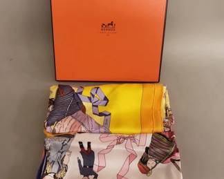 042 Lot 427 Pair of Hermes silk scarves