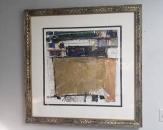 494 Lot 391 S.osti framed monoprint